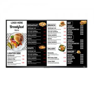 Digital Menu Example