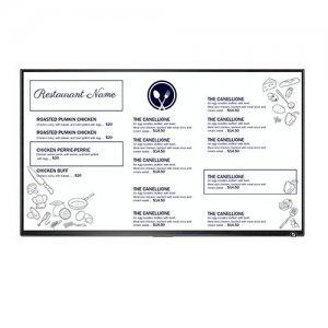 Digital Menu Example