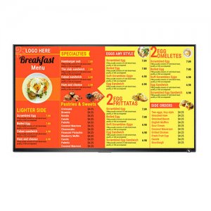 Digital Menu Example